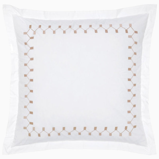 Anketi Natural Border Organic Sham by John Robshaw at Fig Linens and Home - 2