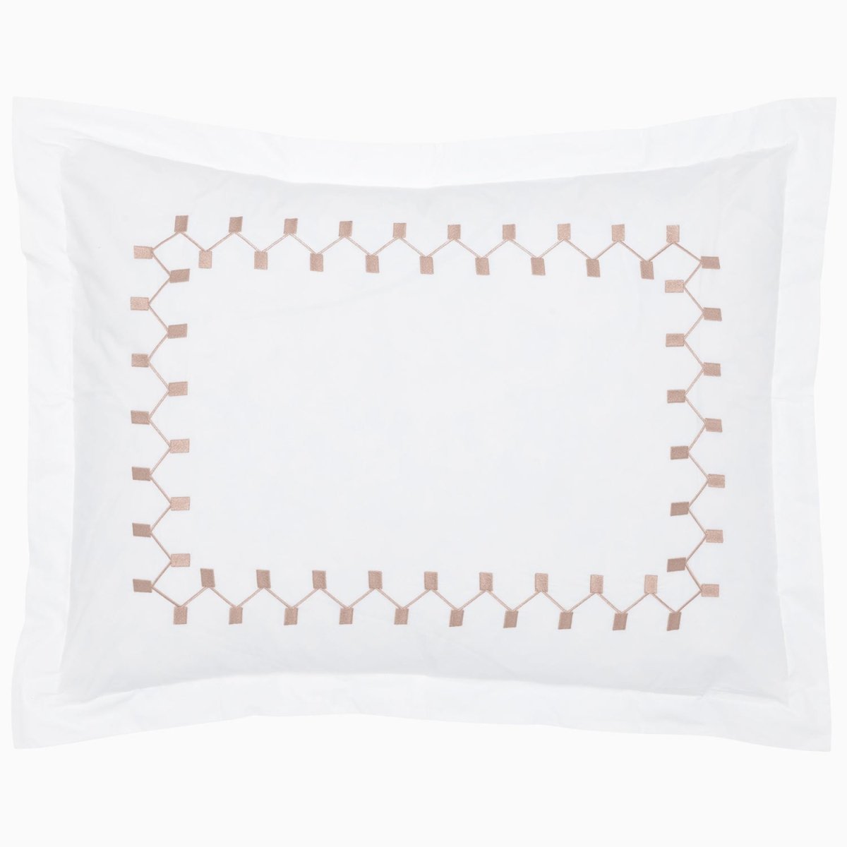 Anketi Natural Border Organic Sham by John Robshaw at Fig Linens and Home - 1