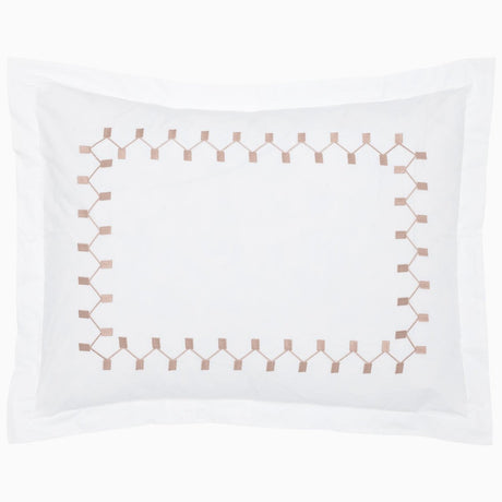 Anketi Natural Border Organic Sham by John Robshaw at Fig Linens and Home - 1