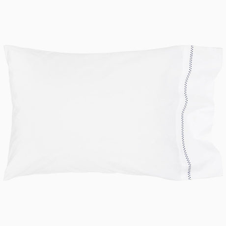 Anketi Navy Organic Pillowcases Pair by John Robshaw at Fig Linens and Home - 3