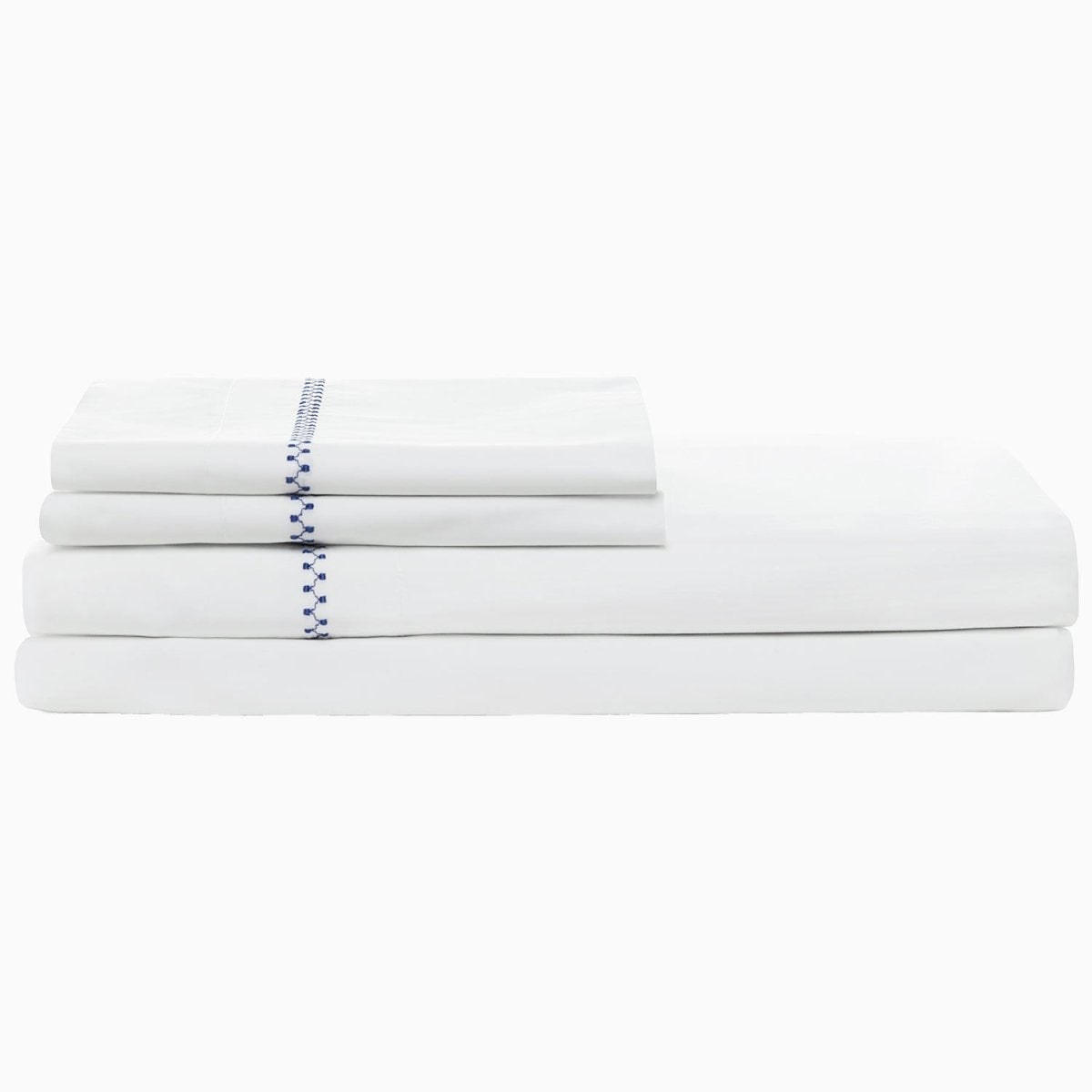 Anketi Navy Organic Sheet Set by John Robshaw at Fig Linens and Home - 2
