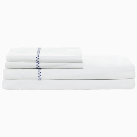 Anketi Navy Organic Sheet Set by John Robshaw at Fig Linens and Home - 2