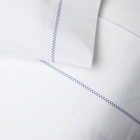 Anketi Navy Organic Sheet Set by John Robshaw at Fig Linens and Home - 1