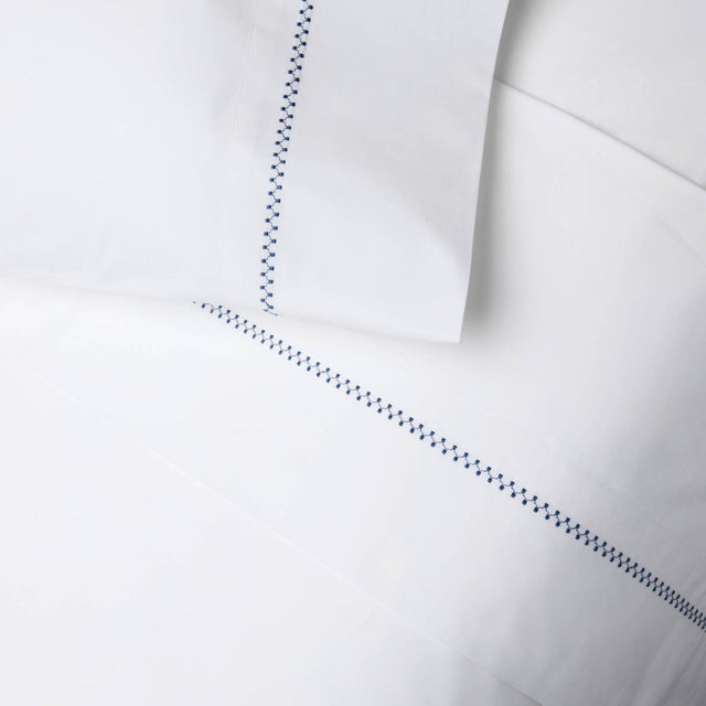 Anketi Navy Organic Sheet Set by John Robshaw at Fig Linens and Home - 1