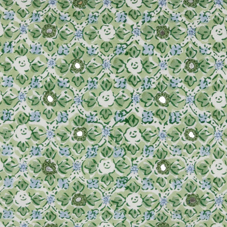 John Robshaw Ankur Mirrored Green Lumbar Pillow at Fig Linens and Home - Fabric Swatch