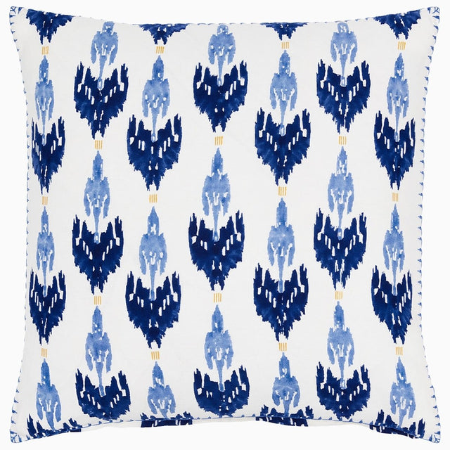 Chetana Indigo Pillow by John Robshaw at Fig Linens and Home - 1