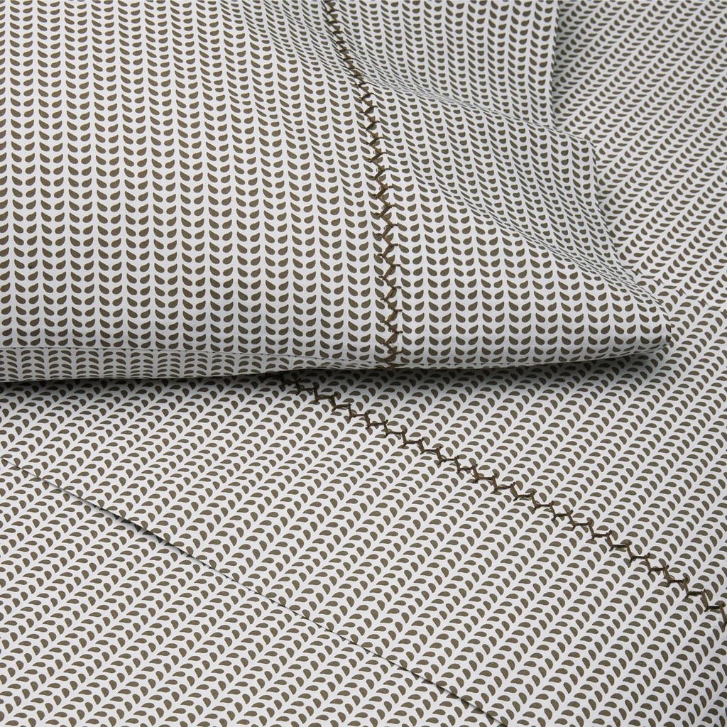 John Robshaw Cinde Coffee Brown Sheets | Organic Cotton Bed Sheets - King