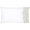 Cinde Cuff Sage Pillowcases | John Robshaw Textiles Organic Cotton Bedding at Fig Linens and Home