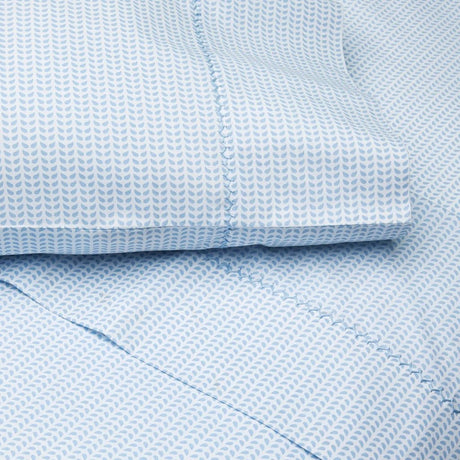 Cinde Light Indigo Organic Cotton Sheets by John Robshaw at Fig Linens and Home