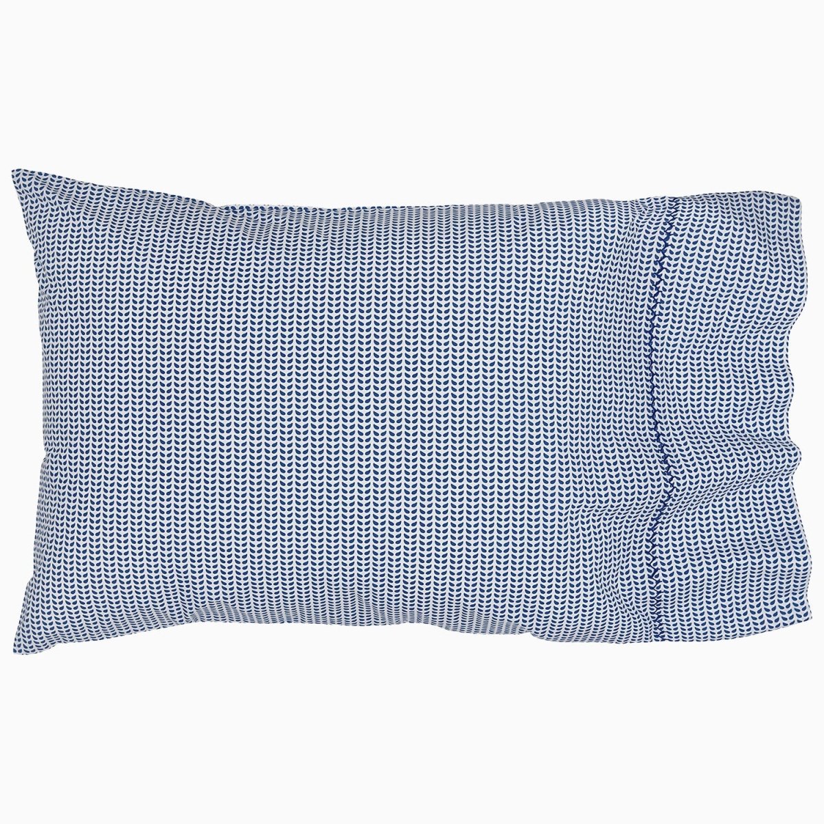 Cinde Navy Organic Sheet Set by John Robshaw at Fig Linens and Home - 3
