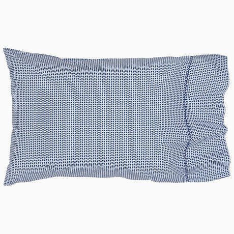 Cinde Navy Organic Sheet Set by John Robshaw at Fig Linens and Home - 3
