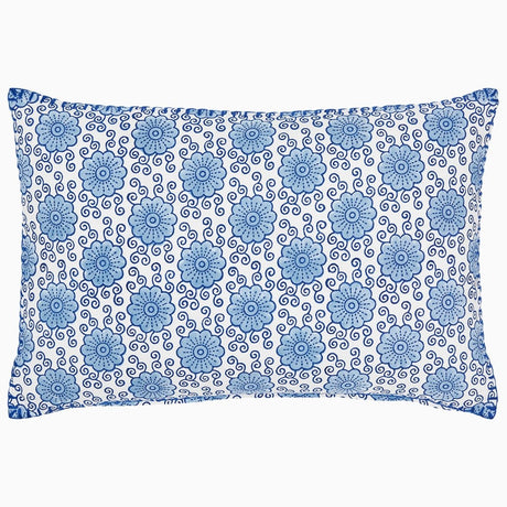 Damini Indigo Pillow by John Robshaw at Fig Linens and Home - 1