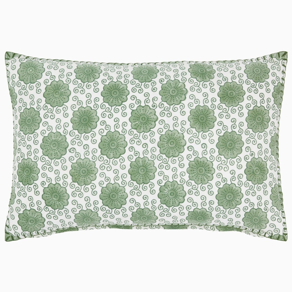 Damini Sage Pillow by John Robshaw at Fig Linens and Home - 1