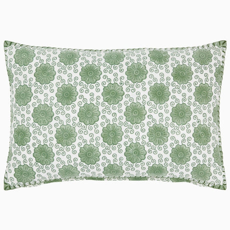 Damini Sage Pillow by John Robshaw at Fig Linens and Home - 1