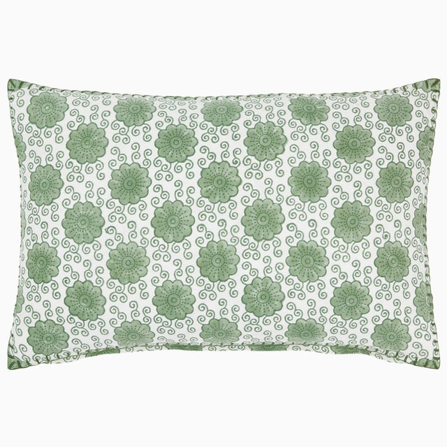 Damini Sage Pillow by John Robshaw at Fig Linens and Home - 1