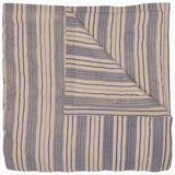 Darika Indigo Quilt by John Robshaw at Fig Linens and Home - Striped Cotton Quilt