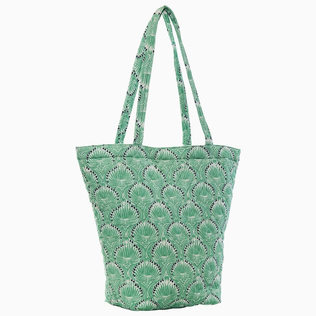 Divit Willow Quilted Tote Bag by John Robshaw at Fig Linens and Home - 1