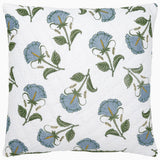 Euro Sham - Farah Light Indigo Quilts by John Robshaw at Fig Linens and Home - Front View