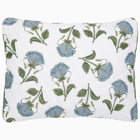 Pillow Sham - Farah Light Indigo Quilts by John Robshaw at Fig Linens and Home - Front View