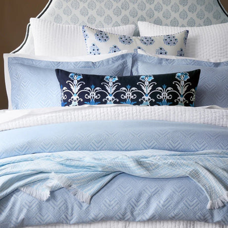 Halana Lapis Cotton Duvet Set by John Robshaw | Blue Bedding at Fig Linens and Home 2