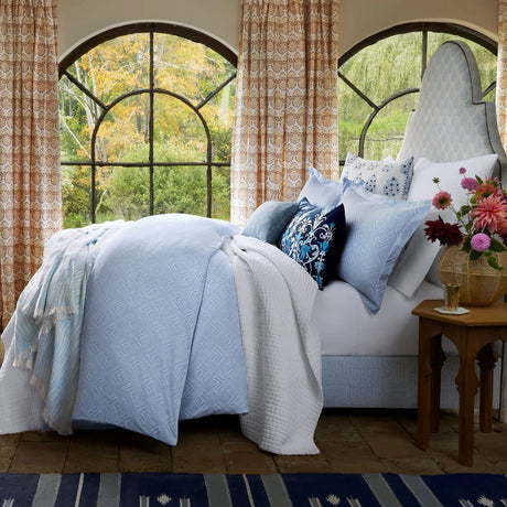 Halana Lapis Cotton Duvet Set by John Robshaw | Blue Bedding at Fig Linens and Home 3