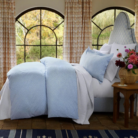Halana Lapis Cotton Duvet Set by John Robshaw | Blue Bedding at Fig Linens and Home 1