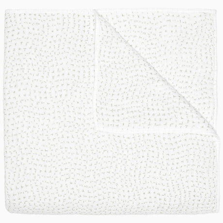 Organic Hand Stitched Sage Quilt by John Robshaw at Fig Linens and Home - 1