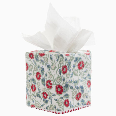 Ipsita Coral Tissue Box Cover by John Robshaw at Fig Linens and Home - 1