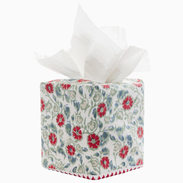 Ipsita Coral Tissue Box Cover by John Robshaw at Fig Linens and Home - 1