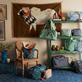 Jeeva Teal Quilted Tote Bag by John Robshaw at Fig Linens and Home - 2