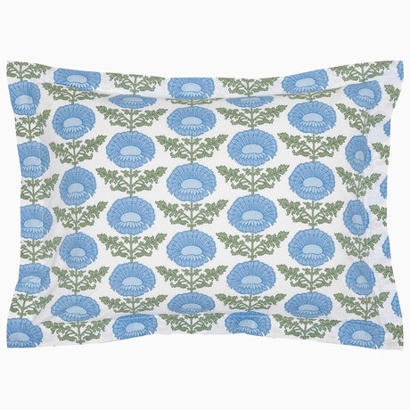 Kaavia Light Indigo Organic Sham by John Robshaw at Fig Linens and Home - 1