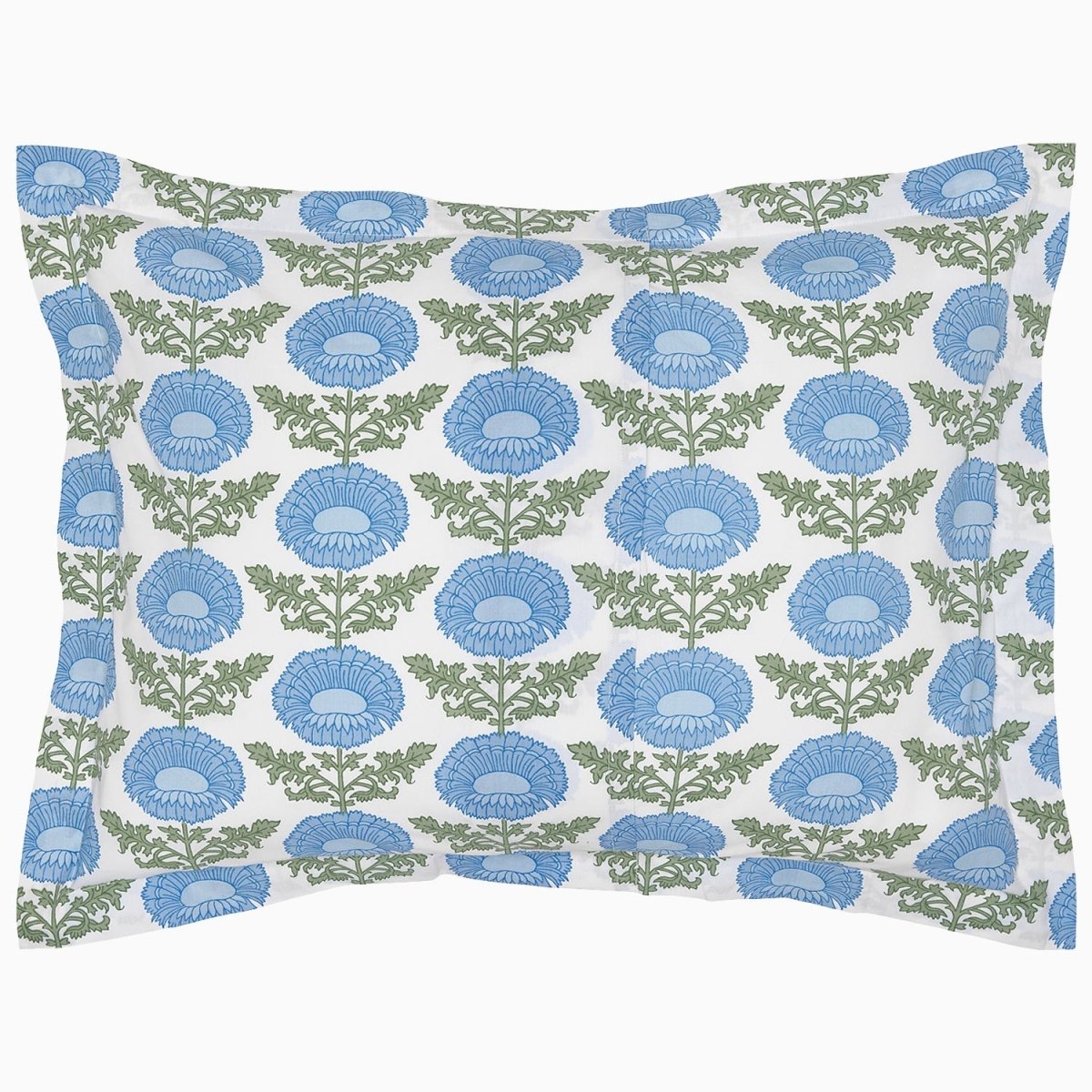 Kaavia Light Indigo Organic Sham by John Robshaw at Fig Linens and Home - 2