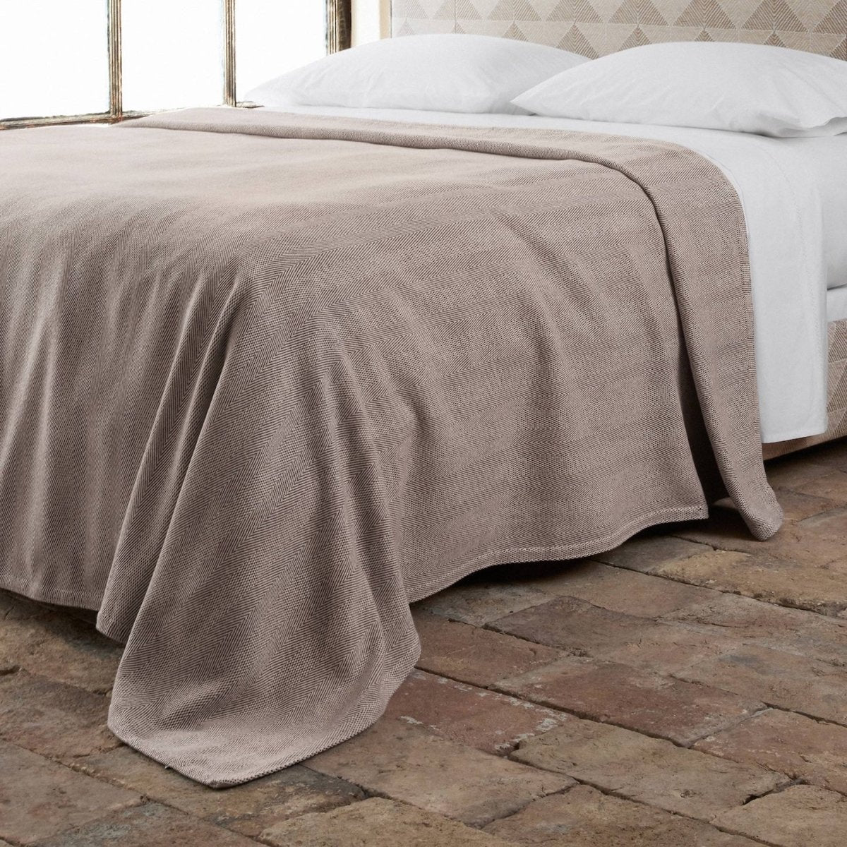 Lavanya Coffee Blanket by John Robshaw at Fig Linens and Home - 2