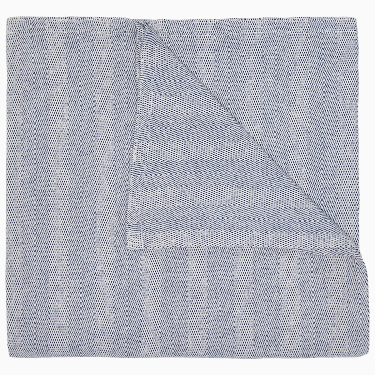 Lavanya Indigo Blanket by John Robshaw at Fig Linens and Home - 2