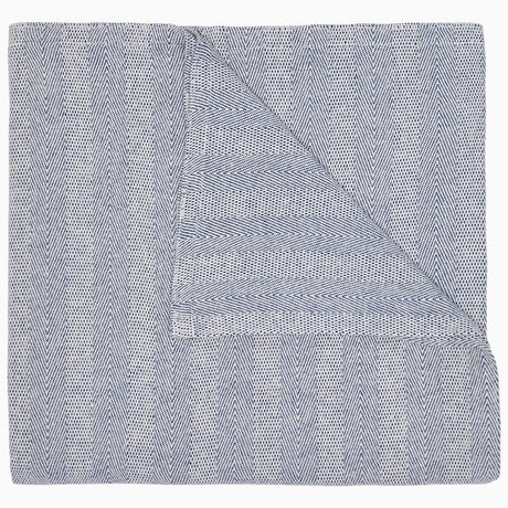 Lavanya Indigo Blanket by John Robshaw at Fig Linens and Home - 2