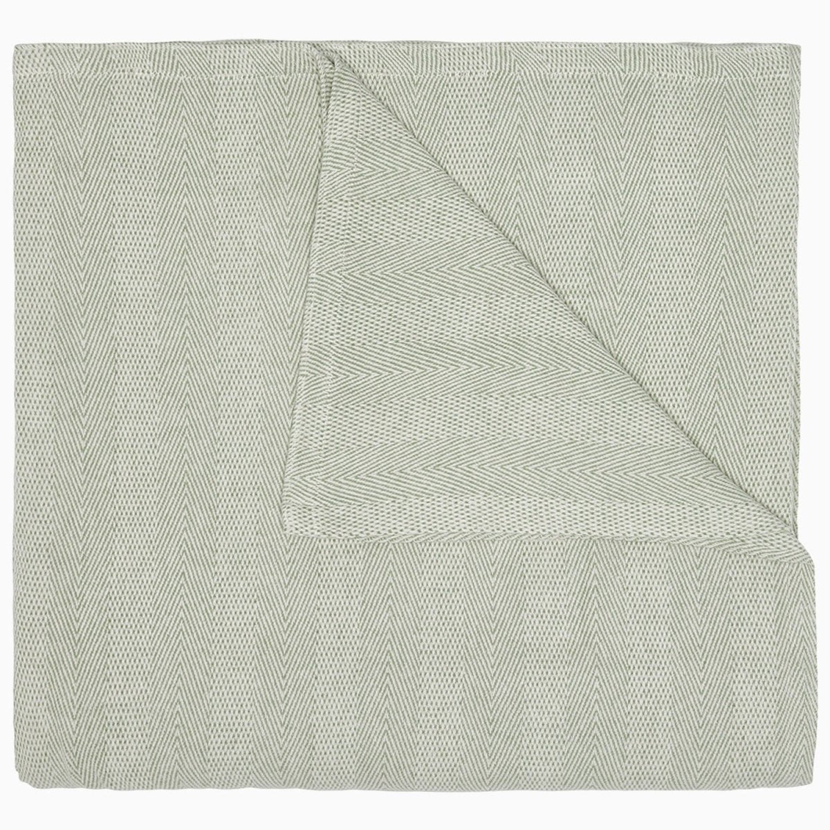 Lavanya Sage Blanket by John Robshaw at Fig Linens and Home - 1
