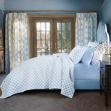 Layla Light Indigo Quilt by John Robshaw at Fig Linens and Home - 2