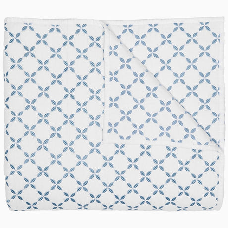 Layla Light Indigo Quilt by John Robshaw at Fig Linens and Home - 1