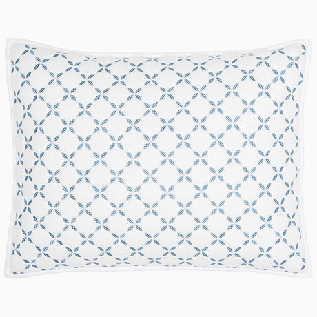 Layla Light Indigo Sham by John Robshaw at Fig Linens and Home - 1