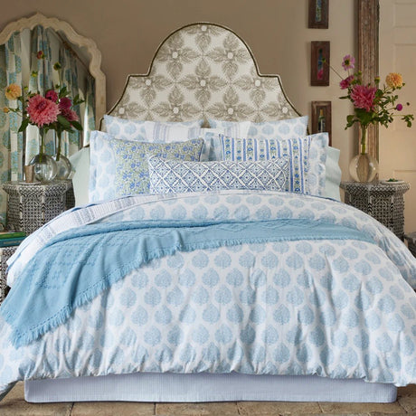 John Robshaw Mali Light Indigo Organic Duvet Covers and Shams at Fig Linens and Home 2