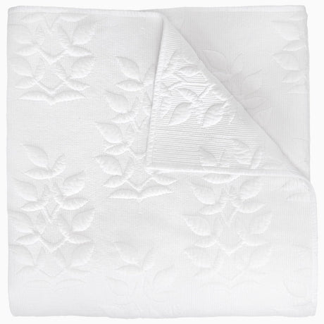 Manya White Organic Coverlet by John Robshaw at Fig Linens and Home - 1
