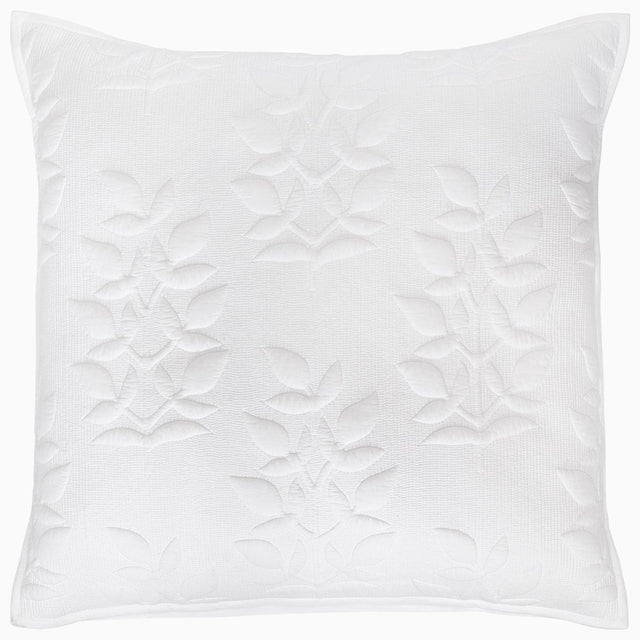 Manya White Organic Sham by John Robshaw at Fig Linens and Home - 2