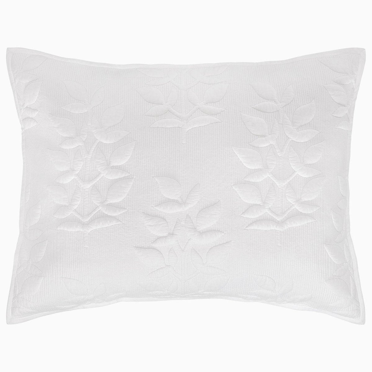 Manya White Organic Sham by John Robshaw at Fig Linens and Home - 1