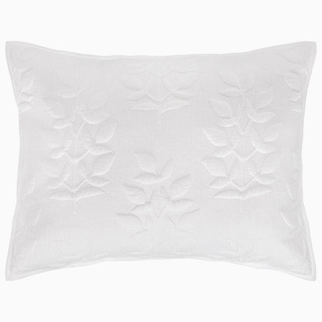 Manya White Organic Sham by John Robshaw at Fig Linens and Home - 1