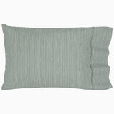 Nandi Dark Sage Organic Sheet Set by John Robshaw at Fig Linens and Home - 3