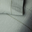 Nandi Dark Sage Organic Sheet Set by John Robshaw at Fig Linens and Home - 1