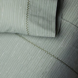 Nandi Dark Sage Organic Sheet Set by John Robshaw at Fig Linens and Home - 1