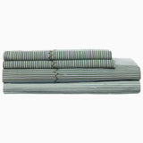 Nandi Dark Sage Organic Sheet Set by John Robshaw at Fig Linens and Home - 2