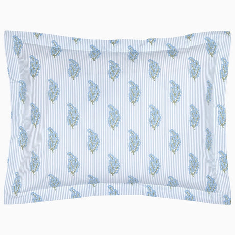 Nirvi Light Indigo Organic Sham by John Robshaw at Fig Linens and Home - 1