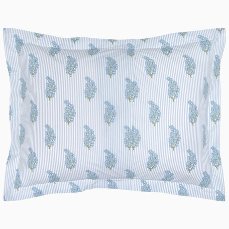 Nirvi Light Indigo Organic Sham by John Robshaw at Fig Linens and Home - 2